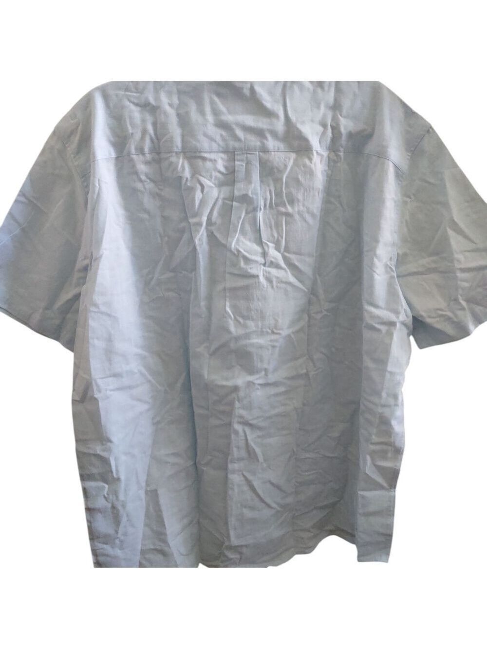 Mens Blue Button Down Shirt Classic Collar 2XL - Picture 4 of 6
